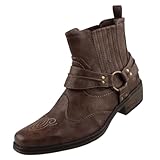 MUSTANG Herren Cowboy Stiefelette Braun EU 44