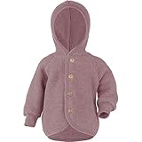 ENGEL Baby Jacke mit Kapuze Wollfleece, 86-92/86/92, Rosenholz Melange 051E