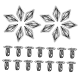 PERSELOSO 30 Stück Teiliges Silberfarbene Alloy Nieten Rhombische Form DIY Taschen Knöpfe Langlebig und Einfach zu Befestigen für Kleidung Leder und Rucksack Zubehör