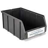 HMH 16x Stapelboxen Größe L Werkstatt Garage Keller Sichtlagerboxen 335x209x152mm Lagerboxen ANTHRAZIT Sichtlagerkästen Kleinteile Aufbewahrung