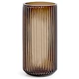 Aoderun Glas Blume Vase 7.5 Zoll gerippte Vase Riffelglas Vase für Wohnzimmer Esszimmer und Couchtisch Küche Büro Home Regal Hochzeit Party Dekor