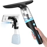 iDOO Fensterputzroboter Kabellos, 360ml Fenstersauger Elektrisch, Integrierter Tankgriff Mit IPX4 Wasserabdichtung Für Fenster, Autos und Spiegel
