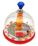 alldoro 68030 Brummkreisel mit Feuerwehr-Motiv, inkl. Sirenensound & beweglichen Fahrzeugen, Ø 19 cm, 24 cm hoch, aus ABS-Kunststoff, ab 18 Monaten