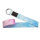 Amazon Brand - Umi - Yogagurt Yogagurte Yoga Strap 244cm Extra Dick 2mm rutschfest Baumwolle mit Extra Großem Verstellbaren Metall-D-Ring Bunt für Yoga-Übungen Pilates Dehnübung oder Physiotherapie