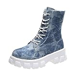 Damen-Slip-on-Retro-Schuhe mit dicken Sohlen Kampfstiefel Modische atmungsaktive Damenstiefel Schuhaufbewahrungsbox