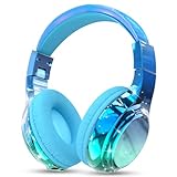 JYPS Bluetooth Kopfhörer Kinder, Kabellose Kopfhörer Bluetooth Kinder Over Ear, Kopfhörer Kinder Bluetooth und Kabel,Kinderkopfhörer ab 3 5 6 7,Kopfhörer Mädchen für iPad/Schule/Tablet (Blau)