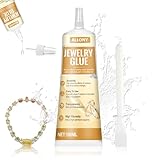 Allony Schmucksteinkleber, Schmuckkleber, Bastelkleber Transparent, Schmuckkleber Extra Stark Transparent für Punktgenaues Aufkleben der Schmucksteine-100ml