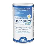 Dr Jacob's Basenpulver plus mit echter Zitrone I für Muskeln, Knochen, Herz und Blutdruck* I Kalium Calcium Magnesium Zink I Vitamin C D B1 I auch bei Diäten I 300 g Basen-Pulver vegan