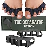 Zehenspreizer – 1 Paar Gel Zehentrenner für überlappende Zehen – Toe Spacer – Silikon-Zehenspreizer Hallux Valgus, Korrektur von Ballenzehen, Toe Separator, Zehenspreizer (Schwarz, Einheitsgröße)