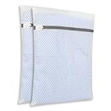 Dreamil Wäschesäcke, 2 Stück Haltbarer Mesh Mit Reißverschluss Wäschesäcke, Reise-Wäschenetz, Verformung Und Falten Der Kleidung Zu Verhindern Für pullover, hemden, unterwäsche（3 größen） ((L 50*60cm))