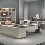 L-förmiger Schreibtisch für Führungskräfte, 78,74 Zoll, Computertisch, Schreibtisch mit Schubladen und Schließfächern, geeignet für Wohnzimmer, Schlafzimmer, Arbeitszimmer, Büro.