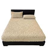 MTNBHH Winterwarmes Plüsch-Spannbettlaken, geprägter Samt-Matratzenbezug in Volltonfarbe, pflegeleicht, maschinenwaschbar(Khaki,80 * 200cm)