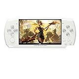 CZT Spielkonsole 4,3 Zoll 8GB Gebaut in 2000 Spiele Mehrere Simulatoren Retro Videospielkonsole MP3/4/Ebook TV Out Mini Portable Game Player Handheld Urlaub (Weiß)