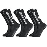3 Paare Fußballsocken, Fußball Socken 38-46 Anti-Rutsch Grip Socken Fussball Atmungsaktiv Rutschfeste Sportsocken für Herren Damen Fussball Basketball Laufen
