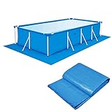 Pool Bodenplane, Pool Ground Tuch, Faltbarer Schwimmbadbodenschutz, wasserdichte rechteckige Poolmatte für Rahmen Pool und aufblasbaren Pool (200 * 300cm)