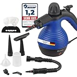 Sommertal SC350 - tragbarer Dampfreiniger inkl Zubehör – kompakter Hand-Dampfreiniger für Polstermöbel, Fliesen, Böden – Steam Cleaner - 350 ml, 110°C Dampf - nachhaltig ohne Chemie - GS geprüft