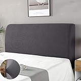 Kopfteilbezug Stretch-Bett-Kopfteil-Bezug für gepolsterte Schlafzimmer - Staubdicht, Geeignet für 190-210cm Kopfteil, Grau, 200cm