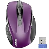 TECKNET Kabellose Maus, Pro 2.4G 2600 DPI Wireless Maus 6 Tasten mit Nano Empfänger, 24 Monate Batterielaufzeit, 5 Einstellbare DPI-Pegel für PC Laptop iMac MacBook Microsoft Pro, Office Home