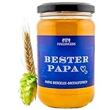 Hallingers Brotaufstrich Biergelee Bester Papa - Vatertagsgeschenk & zum Muttertag Handgerührter Brotaufstrich fürs Vatertags Frühstück (Glas) - Ostergeschenke Osterkörbchen Ostereier & als Osterdeko