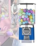 LwiftGal Verkaufsautomat Kommerziell mit 200 Spielzeugbällen/Kapselschalen, Kaugummiautomat, Spielzeugkapsel-Verkaufsautomat, Preisautomat, Süßigkeitenautomat Blue-Capsuleshell