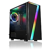 CiT Seven MATX RGB PC Gaming-Gehäuse, Micro-ATX und Mini-ITX-Unterstützung | Schwarz