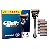 Gillette ProGlide Rasierer für Männer, 1 Nassrasierer Herren + 10 Ersatzklingen, entwickelt für eine gründliche Rasur, mit Gleitstreifen, Geschenk für Männer