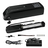 UBETTER 36V 20Ah Ebike Akku Elektro-Fahrrad Batterie mit 30A BMS, 2A Schnell-Ladegerät, USB Ausgang, Sicheres Schloss, Led-Anzeigeleuchte, 5 Pin Grundplatte, für 0-1000W Motor