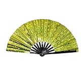 Wmool Line Tanz Popping Stiefel auf dem Boden Handventilator, Linie Tanz-Fans, die Ton machen, Handfan faltbare Linie Tanz, tragbare große Handheld Fan Tanzzubehör für Künstler