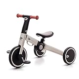 ‎Kk Kinderkraft 4TRIKE Dreirad 3 in 1, Leicht Rutscher, Laufrad, Zusammenklappbar, ergonomische Sattel, ab 12 Monat bis 5 Jahre, Grau, 69