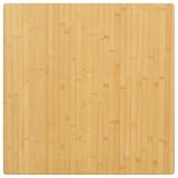 Myheimly Tischplatte, Ersatztischplatte für Couchtisch Beistelltisch Bartisch, Esstischplatte mit lackierter Oberfläche, Couchtischplatte Bambustischplatte, Bambus 80 x 80 x 1.5 cm
