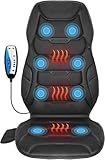 COMFIER Massagesitzauflage mit Wärme, massagematte mit Vibration für Rücken und Nacken, Sitzkissen zur Entspannung, Rückenmassagegerät für Hause Büro,Geschenke für frauen