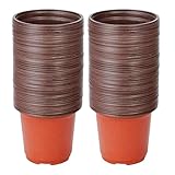 Generisch Pflanzentöpfe, Sämlingstöpfe - 4inch Pflanztöpfe,Set von 100 Pflanzbehältern mit Entwässerung, Mehrzweckstart -Pflanzgefäß für die Transplantation des Gartenanbaues