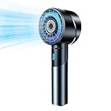 COZOME Handventilator Akku Aufladbar, Mini Stark Ventilator mit 7000 rpm Hohe Geschwindigkeit, Kleiner Metall USB Taschenventilator, Tragbar Turbo Hand Ventilatoren für Strand, Geschenk Herren