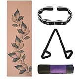 Kork Yogamatte in ExtragrößE, Dicke und UnterstüTzung, Hervorragend Gepolsterter Grip, Rutschfest SchweißResistent Nachhaltige Trainingsmatte(Brown 9)