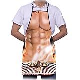 JEYORZY 1 Stück sexy Kochschürzen für MännerLustige Muskelschürzen für Herren Grillparty Kochschürze