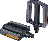 BBB CyclingSteadyRider Fahrrad Pedale|RutschfestePedalenaus Gummi mitBeidseitige Reflektoren|Schwarz|Borstahl-Achse|