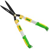 GRÜNTEK Teleskop-Heckenschere Q-32, 680-825 mm, Professionelle gehärtete Klinge 240 x 65 mm, 4-fach verstellbare Alu-Griffe