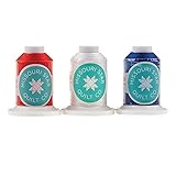 Missouri Star Baumwoll-Nähgarn – doppelt merzerisierter Baumwollfaden 50 W – robustes Allzweck-Quiltgarn 457 m pro Spule – rot, weiß, blau