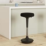 WUDLEP Ergonomischer Wobble Sitz Stehhhocker, Höhenverstellbarer Bürohocker (58-82 cm), 264Lbs Load Arbeitshocker mit Swing und Wobble Funktionen zur Vorbeugung von Rücken- und Nackenschmerzen