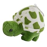 CIYODO Stofftier Plüsch-schildkröten-schlüsselanhänger Haustier Schildkröten Kuscheltiere Plüsch-schildkröten- Pp Baumwolle Green