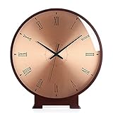 Kamin-/Tischuhr, Wohnzimmer, kreative Schreibtischdekoration, stumme Uhr, Digitaluhren, 25,6 × 28 × 5 cm, Kaminuhren für Arbeitszimmer, Büro, Wohnzimmer (C