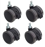YXUANYZNB 4 Stück Rollen für Möbelrollen mit Bremse Lenkrollen Transportrollen M8 × 15 mm Gewindevorbau, für kleine Geräte und kleine Möbel, Tragfähigkeit von 100 kg