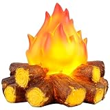 Eyoulife Simulation Flamme Lampe Realistische Flammen Künstliches Feuer Deko Batteriebetrieben Künstliches Lagerfeuer LED für Halloween Weihnachten