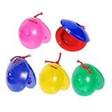 DIKACA 5 Stück Kastagnetten aus Kunststoff Musikinstrument Castanets Kastagnettenspielzeug kompakte Kastagnetten Finger-Kastagnetten-Instrument Kastagnetten für zu Hause pp