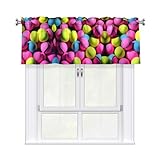 LEVNDIEJ Kurzer Fenstervolant für Fenster, Küche, Wohnzimmer, 137,2 x 45,7 cm, Hellrosa