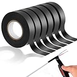 Jinsion 6 Rollen Elektriker-Isolierband, 18mm x 20m, hohe Leitfähigkeit,Wasserdicht Elektrisches Isolierband widerstandsfähig und sicher für elektrische Reparaturen und Isolierung