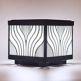 Moderne quadratische Säulenleuchten aus Edelstahl für den Außenbereich, wasserdichte Pfostenleuchten mit Glas, ideal für Villa, Garten, Park-Beleuchtung