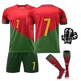 Sternstunde Trikot Sets Kinder, Hause/Auswärts Fußballtrikot für Kinder,Herren Jungen Fussball Jersey Football Trikots, Sportshirt Junge Football Training Tshirts Shorts (Rot, 10-11 Jahre)