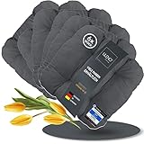 LILENO HOME 6er Set Stuhlkissen Anthrazit (38x38x8 cm) - Sitzkissen für Gartenstuhl, Küche oder Esszimmerstuhl - Bequeme UV-beständige Indoor u. Outdoor Stuhlauflage als Stuhl Kissen