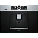 Bosch CTL636ES6 Serie 8 Smarter Einbau-Kaffee-Vollautomat, 45 x 56 cm Nische, 2,4L Wassertank, autoMilk Clean nach jedem Getränk, SilentCeram Drive leises Mahlwerk, MyCoffee Getränke speichern